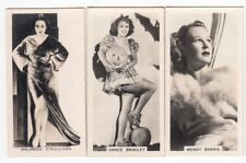 3 1938 Beautiful Film Star Cards MAUREEN O'SULLIVAN GRACE BRADLEY WENDY BARRIE picture