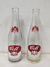2 Vintage Cott Soda Bottles Manchester NH 1960's Bottle  picture