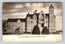 Salina KS-Kansas, St John Military School, Antique, Vintage c1903 Postcard picture