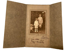 1920 Antique Studio Folder Photo Boy & Girl Asheville, NC Blue Ridge Mountains picture