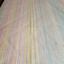 Vintage Pastel Striped Cotton Flat Double Full Sheet picture
