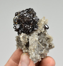 Sphalerite with Quartz and Dolomite - Elmwood Mine, Smith Co., Tennessee picture