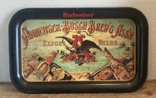 Vintage Anheuser-Busch Export Beers Metal Serving Tray Budweiser 1987 picture