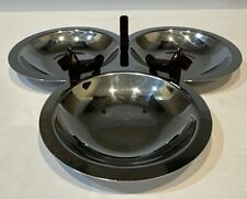 Chrome Relish Dish w Bakelite Scottie Dogs Unique MCM Piece 3 Compartment 10” picture