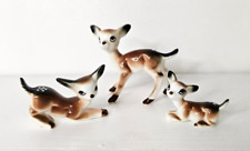 Vintage Miniature Deer Family Bone China Figurines - Porcelain Animals picture