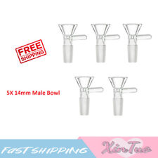 5X 14MM Male Glass Bowl For Water Pipe Hookah Bong Replacement Head picture