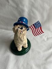 Byers Choice Patriotic Dog w/Red White Blue Flag  Labor  Memorial Day4th of July picture