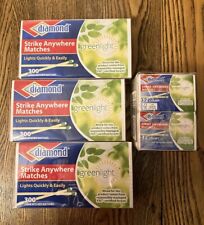 (4 Boxes) (300 & 32 Per Box) Greenlight Diamond Strike Anywhere Matches New picture