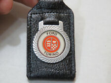 Ford Torino Leather Auto Keychain Vintage Historical Pocket for Meter Coin picture