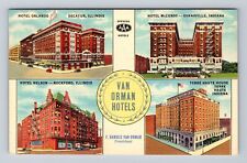 Evansville IN-Indiana, Van Orman Hotels, Advertising, Antique Vintage Postcard picture
