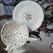 Vintage Alfred Meakin The Cup of Knowledge Fortune Telling Tea Cup Saucer Set picture