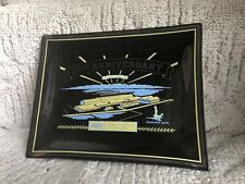 Vintage 1972 Ford Forge Plant Canton OH Ohio 25th Anniversary Smoked Glass Tray picture