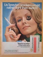 1973 Tareyton Cigarettes Woman Black Eye Smoking Rather Fight Vintage Print Ad picture