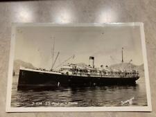 S.S. Aleutian in Alaska Real Photo Postcard By Schallerers Unposted SKU# 33689 picture
