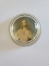Jesus Round Antique 3-1/4
