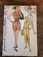 Vintage  Simplicity 4337 COVERALL PLAYSUIT 3 LENGTHS Sewing Pattern Sz 13 UNCUT picture