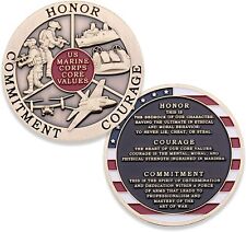USMC Core Values Challenge Coin picture