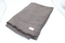1950’s Vintage Canadian Civil Defense Brown 100% Wool Blanket DND Military 60x80 picture