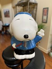 PEANUTS - COLLECTIBLE SNOOPY CERAMIC POSTMAN SCOUT BANK W/STOPPER 1996 Vintage picture