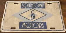 Vintage Southtown Motors Dealership Booster License Plate Pelham Alabama Dealer picture