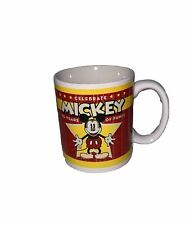Vintage Disney Celebrate Mickey 75 Years of Fun Ceramic Coffee Tea Cup Mug picture