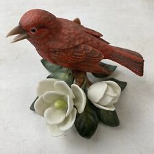 Lenox Bird Figurine Summer Tanager 1996 4” Tall Pre-Owned picture