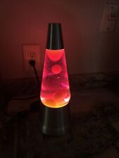 Vintage Wizard Cone Shape Lava Lamp Orange Pink With Bulb 12.5 Inch picture