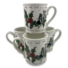 Portmeirion The Holly and the Ivy Mugs Set of 4 Holiday Christma Britain picture