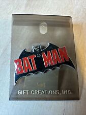 Vintage Enamel Metal Batman Pin, DC Comic Book, Tie Tack, Bat Logo picture