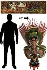 SUPBERB EXTREMELY LARGE Balinese Indonesian Garuda Vishnu Carved Wood Statue picture