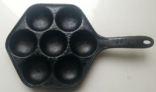 Vintage Jotul Cast Iron Aebleskiver Pan Made in Norway picture