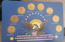 1992 Shell Presidential Collector Coins On Display Card Set Of 8 Coins picture