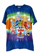 Disney Parks Authentic Medium Disneyland 2014 Tie Dye 100% Cotton Tee Shirt EUC picture