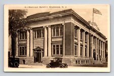 Municipal Building Old Cars Englewood NJ Postcard picture