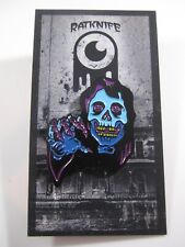 Ratknife Enamel Pin Limited Edition Horror Collectible Purple Blue Variant   picture