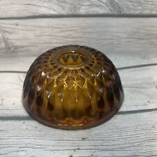 Vintage Indiana Glass Amber Round Top Only Fairy Lamp Candle Lamp picture