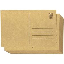 50 Pack 4x6 Inch Kraft Paper Postcards Self Mailer Mailing Side Postcards picture