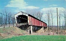 Postcard Ewing Bridge over East Fork of White River near Brownstown Indiana picture