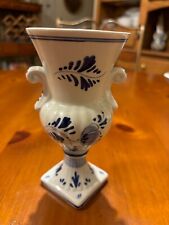 Vintage Delft Vase Blue & White Delft Ware from Holland Urn Shaped Great Cond. picture