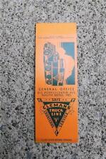 VINTAGE MATCHBOOK FLAT CLEMANS TRUCK LINE PENNSYLVANIA AVE SOUTH BEND INDIANA picture