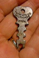 Vintage Old Antique CLUM Milwaukee Wisc USA Ignition Key 2624 picture