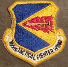USAF AIR FORCE 355th Tactical Fighter Wing SQUADRON Patch COLOR FLIGHT DRESS VTG picture