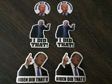 6 Pcs/Set Reflective Anti Biden I Did That Trump Car Truck Window Vinyl Sticker picture