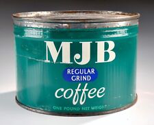 Vintage 1950's MJB Coffee Tin One Pound Short Can San Francisco Ca. - MCM picture