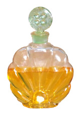 Antique Large Raffy Orchidee Perfume Bottle Early 1900's Green Glass Stopper Vtg picture