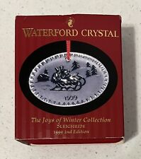 Waterford Crystal Christmas Ornament 1999 Joys Of Winter Sleighride picture