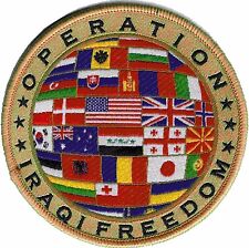 OIF OPERATION IRAQI FREEDOM COALITION FORCES FLAGS EMBROIDERED PATCH picture