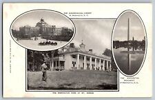 Washington D.C. - Old Washington Home & Washington Monument - Vintage Postcard picture
