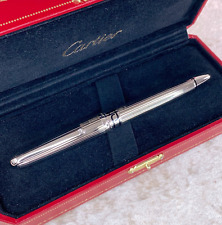 Cartier Ballpoinit Pen Louis Limited Edition Platinum Blank Enamel Finish w/Case picture