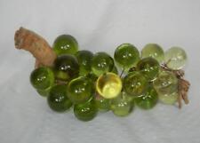 Vintage Large Green Lucite Acrylic Grape Cluster on Driftwood 13